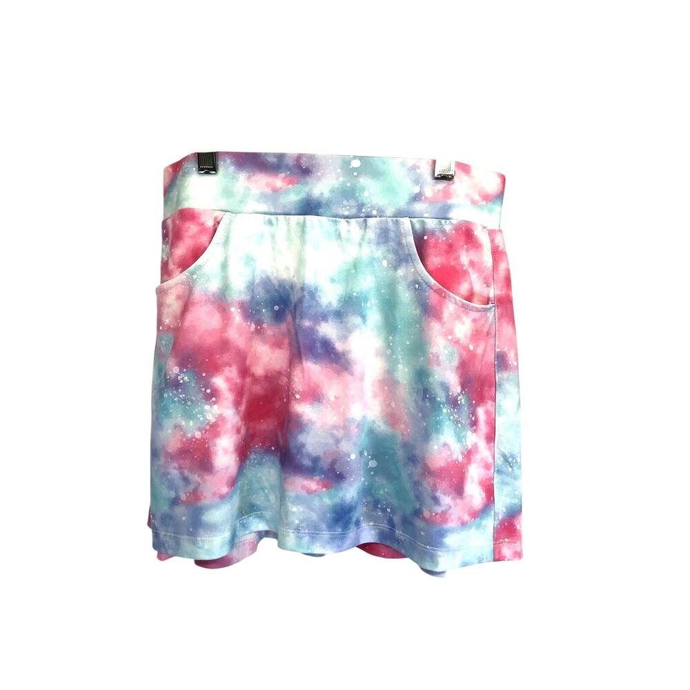 Garb Pink Blue Tie Dye Skirt Golf Skort Age 13-14 Adolescent/Teen UPF 50+ NWT